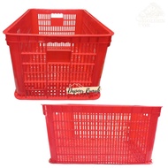 MERAH Red INDUSTRIAL CRATE 100% ORIGINAL/ORIGINAL CRATE/THICK PLASTIC MULTIPURPOSE CRATE