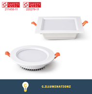 [Safety Mark Certified] LUZ LED Downlight 12W / 18W Single colour/ Tri-colour, Round / Square