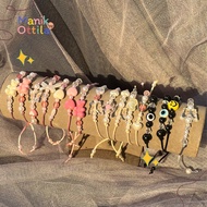 Korean nude bead string bracelet, string beads, bead drawstring bracelet, kpop