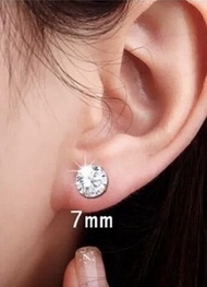 ต่างหูเพชร CZ ของ Swarovski พรีเมียม เงินแท้ 925