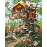 [7 Days Money Back Guarantee]5D DIY Full Drill Diamond Painting Tree House Cross Stitch Embroidery Kit[Receive within 3 Days]