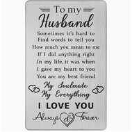 Wallet Card Gift for Him Husband Unique Birthday Gifts Personalized Wedding Anniversary Valentines D