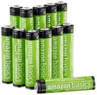 Amazon Basics 12-Pack Rechargeable AAA NiMH Performance Batteries, 800 mAh, Recharge up to 1000x Tim