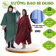 Batwing Raincoat PVC Material 1M3 Waterproof Split Raincoat with 130CM Horizontal Hat