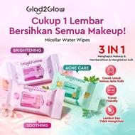 NEW G2G Glad2Glow Micellar Water Wipes 1 PCS