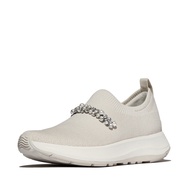 FitFlop F-MODE Flow Pearls Crystal Knit Slip-On Sneakers - Paris Beige (A1C-A99)