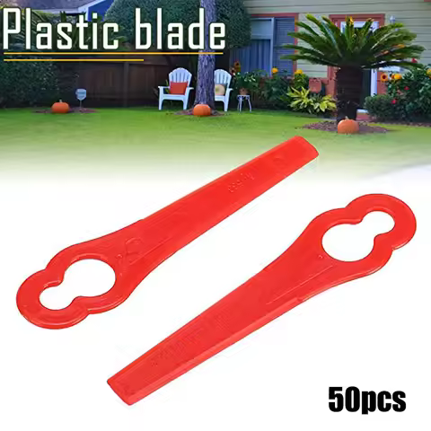 50pc Plastic Blades BrushCutter For KULLER For BOSCH For OZITO Cordless Grass Trimmer Blades Red Law