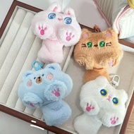 GANTUNGAN Cute Cat Keychain Plush Doll Cute/ Cute Doll Keychain Long Tail Keychain Bag Keychain/
