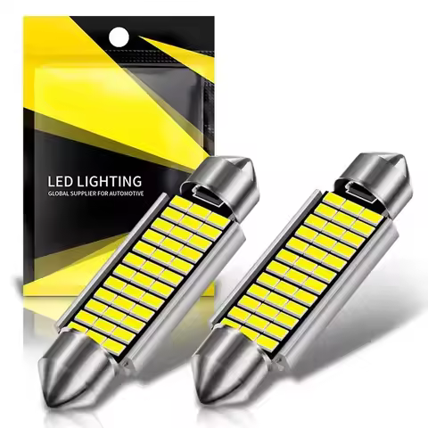 2PCS C5W LED CANBUS 31mm 36mm 39mm 42mm C10W LED Bulb 4014 Chip 12V Reading Lamp Car Interior Light 