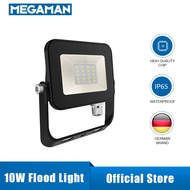 Megaman LED Flood Light Spotlight IP65 BK Ideal Facade Large Open Space Illumination (10W/3000K/6500