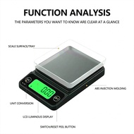 [HOT-]High-Precision 500g/0.01g New Portable Kitchen Scale. Digital Electronic Scale. LED Green Back
