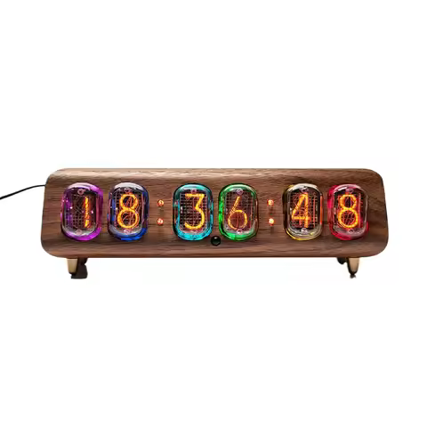 IN12 Nixie Tube Clock Luxury Retro Alarm Table Clocks Digital Watch Soviet Union Tube Smart Electron