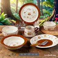 Molly Preferred Retro Bread Bear Tableware Cartoon Cute High-value Tableware Rice Bowl Salad Plate P
