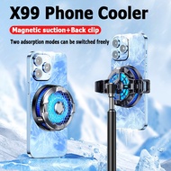 X99 Semiconductor Cooler for Mobile Phones Magnetic Attraction Back Clip Mobile Fan