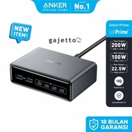 Anker Prime Charger 200W 6 Port GaN Charging Station USB C PD Fast Charging desktop Charger - A2683