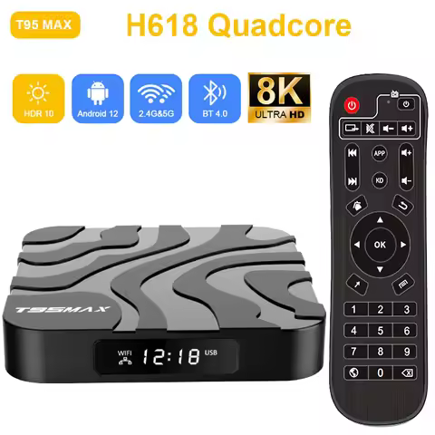 T95 MAX H618 Smart TV BOX Android 12 H618 Quadcore 6K HD 2.4G&5G Dual Wifi 2GB 16GB Set Top BOX 1GB 