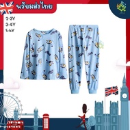 bluey Boy's Pajamas Blue Shirt Short-Haired Cotton Fabric Imported From England **Thai**
