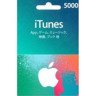 日本 Apple iTunes Gift Card JAPAN 5000 YEN 日元