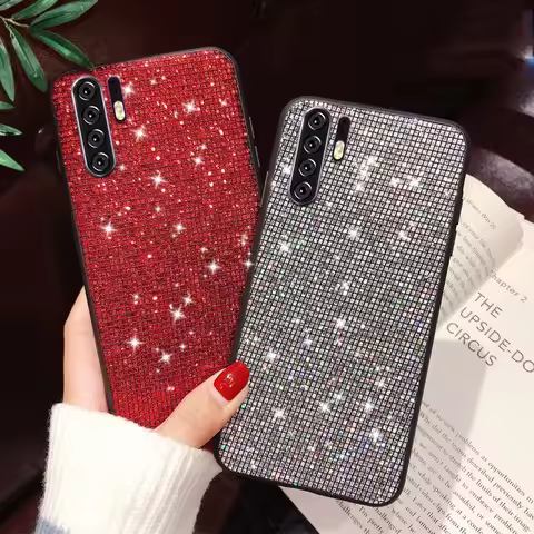 Glitter Powder Phone Case for Huawei P50 Pro P40 P20 P30 Lite Mate 50 40 30 20 Nova 8 9 Bling Sequin