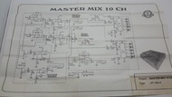 PCB MASTER MIXER 10 CHANNEL AP-196a-b