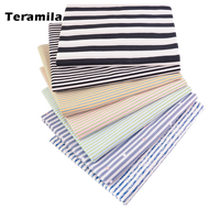 【Worth-Buy】 Black And White Twill Cotton Cloth Striped Fabric For Children's Bed Decoration Fabric C