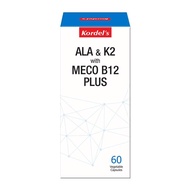 Kordel's ALA K2 with MECO B12 Plus Vegetable Capsule 60 Caps Exp 11/2026 Healthy Nerve Diabetes Heal
