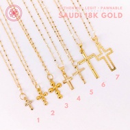 △❁COD PAWNABLE 18k Legit Original Pure Saudi Gold Cross Necklace
