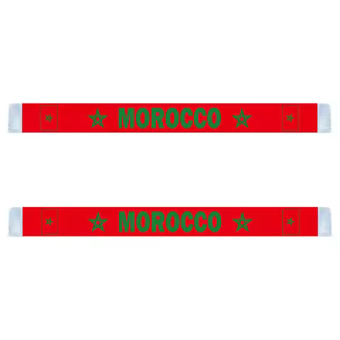 Aerlxemrbrae 14*130cm Morocco Scarf Double Side Printing 100% Polyester Football Soccer Fans Nationa