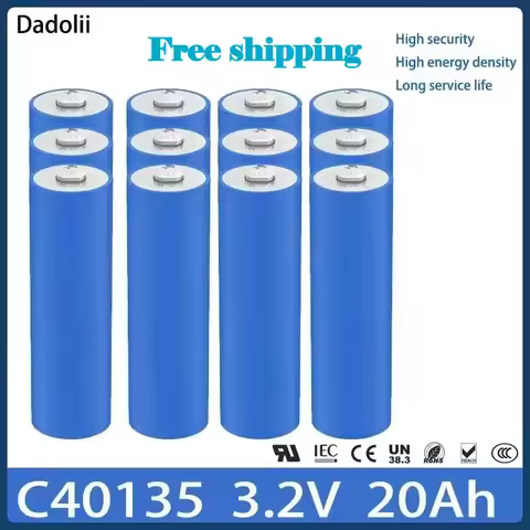 EVE LiFePO4 3.2V 20Ah 40135 Battery for Electric Vehicles High Power LFP Cylindrical Cell