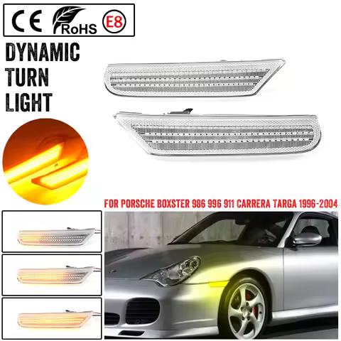 Side Marker LED Turn Signal Lights For Porsche Boxster 986 Porsche 996 911 Carrera 4 S 4S Targa