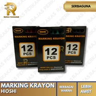 HIOSHI CRAYON MARKING SIGNED/ 6 COLOR CRAYON/