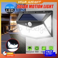 [Malaysia Stock] 100 / 212 LED Solar Motion Sensor Auto On Off Security Lamp Indoor & Outdoor Wall L