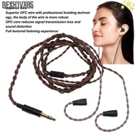 GESH1VX65 4 Strands Woven Cable, 3.5mm Plug Lossless Sound Headphone Replacement Cable, 3.9ft OFC Co