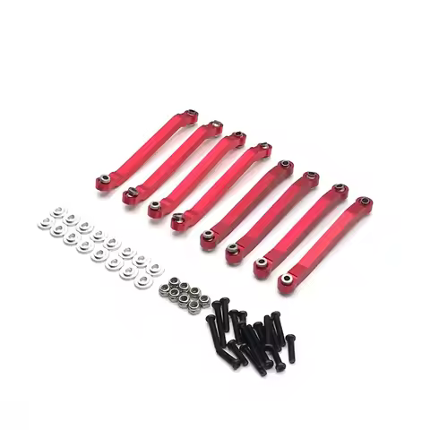 8pcs Metal Chassis Pull Rods Fixed Link Suspension Tie Rod for 1/12 D90 D91 D96 MN98 MN99S RC Car Up