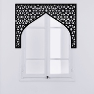 KAYU Walldecor Wooden Mihrab Prayer Room Aesthetic Home Wooden Display Mihrab Door Laser Cutting
