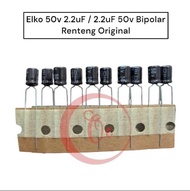 Elko 50v 2.2uf / 2.2uf 50v Bipolar Original Isi 10pcs