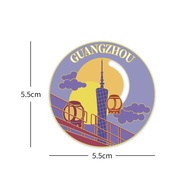 Metal Fridge Magnet Creative Cultural Relics Guangzhou Tower Sliding Magnetic Attraction Fridge Patc