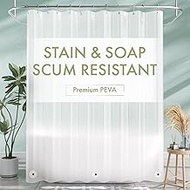 AmazerBath Extra Long Shower Curtain Liner, Plastic Shower Liner 84 Inches Long, Frosted PEVA 72x84 