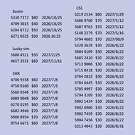 自選號碼 靚號碼 CSL Sosim 儲值卡 valuegb lucky sim 3hk