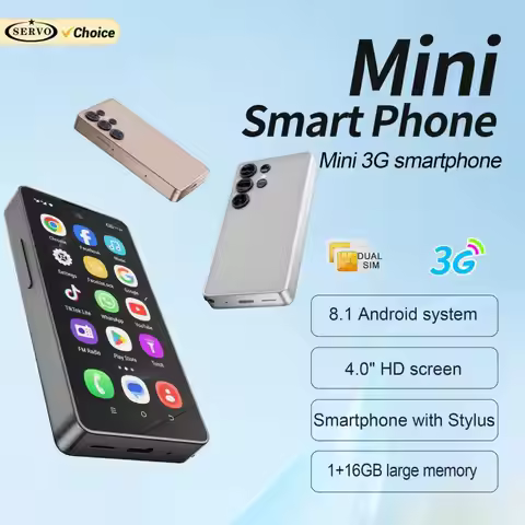 2026 SERVO 3G Mini Smartphone Built-in Stylus 16GB ROM Android OS WhatsAPP WiFi Face Unlock 2 SIM 4.