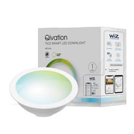 Qivation - 日本光觸媒智能LED筒燈(中) 165mm,24/7 抗菌抗病毒空氣淨化,WiFi,採用WiZ系統(*Signify 前飛利浦照明)黃白光