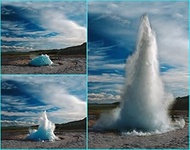 Edition Colibri Lenticular Postcard/Wobble Card/Interchangeable Picture: Geysir in Iceland