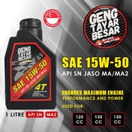 GTB GANG TAYAR BESAR Semi Synthetic Motor ENGINE Oil 15W-50 4T [NEW 2020] Y15ZR RS150 RS150R LC135 S