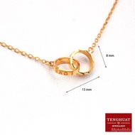 (Necklaces)Teng Huat Jewellery 916 Gold Loop Necklace