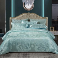 High End Jacquard King Size Bedding Set Luxury European Wedding Bedding Sets Queen American Satin Do
