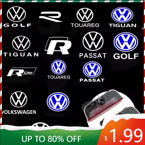 2026 New For VOLKSWAGEN VW LED HD Car Door Logo Welcome Light For VW Touareg 7P CR7 T-ROC Touran 5T1