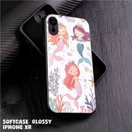 Case iphone XR Casing iphone XR Case Glossy Case Motif [ MERMAID ] hp iphone Casing Coolhp Kesing Cu