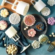 Mooncake Mold  Mould 100g Moon Cake Mold 150g 80g 50g  63g Big Plastic Flower Stamp Hand Pressed Mun