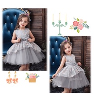 Birthday Dress for Baby Girl 1st Sleeveless Mesh Fluffy Dresses for Kid Girl 1 2 3 4 5 Years Old Birthday Wedding Party Princess Dress Baby Girls Performance Dress Clothing