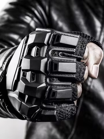 Motorcycle Tactical Mittens Gloves Safety Outdoor Cycling Brass Knuckles Fighting Racing Bicycle Sel